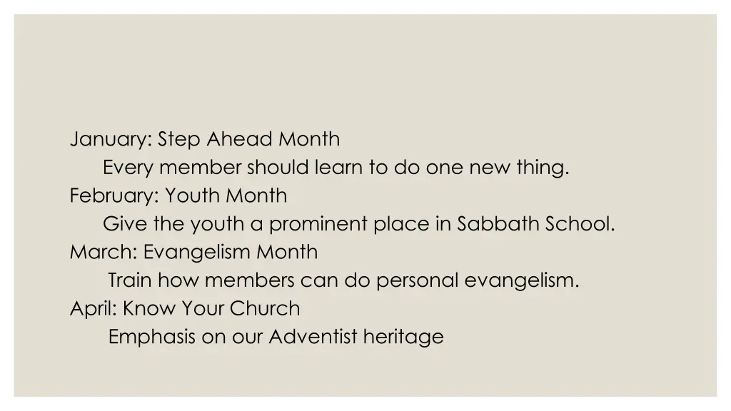 january step ahead month every member should