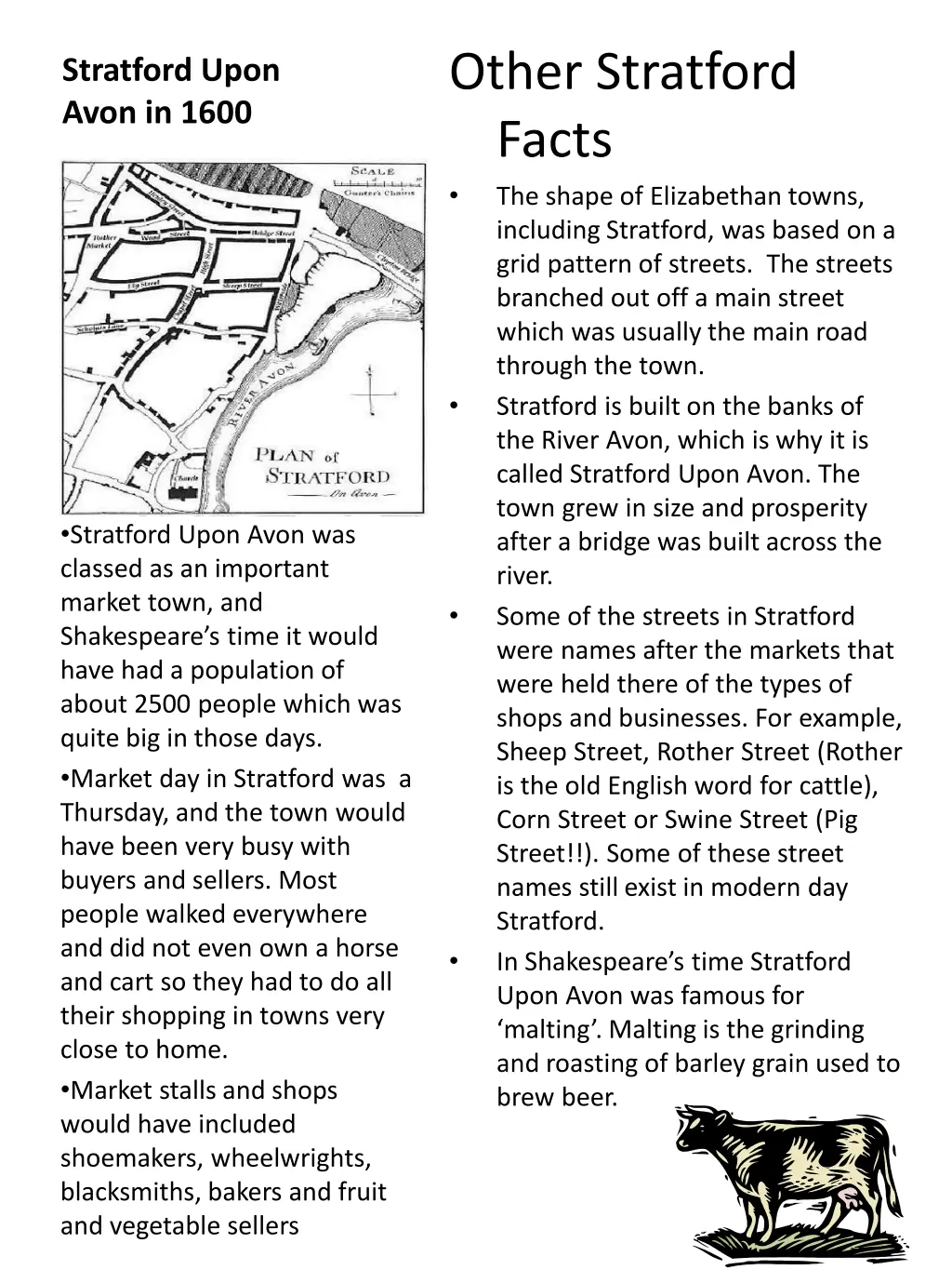 other stratford facts the shape of elizabethan