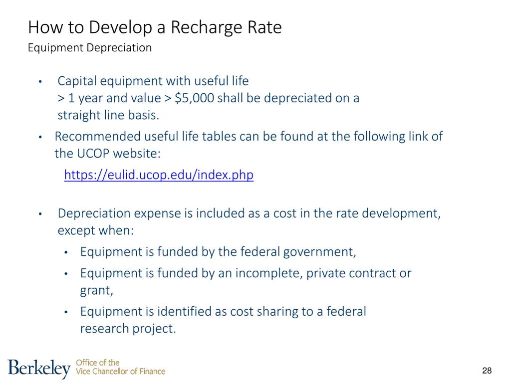 how to develop a recharge rate equipment