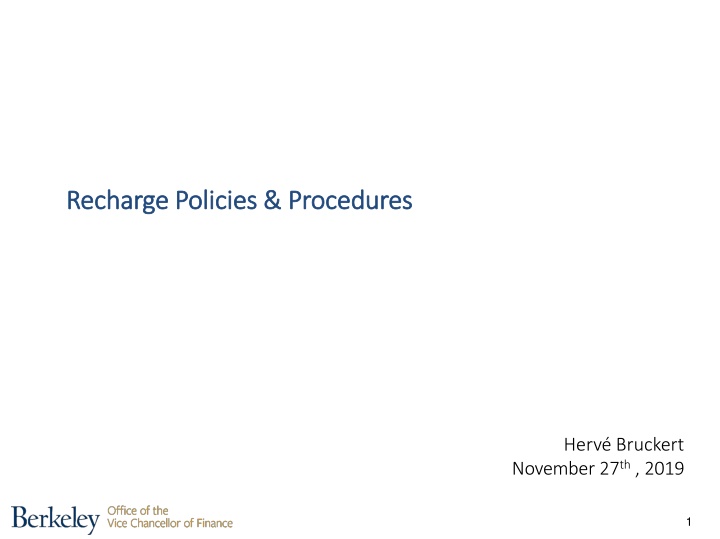 recharge policies procedures recharge policies