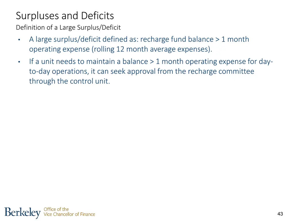 surpluses and deficits definition of a large