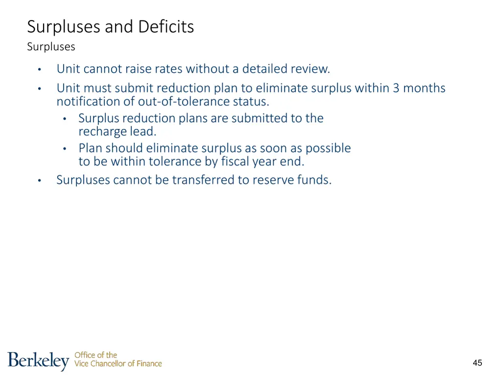 surpluses and deficits surpluses