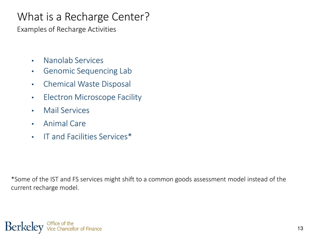 what is a recharge center examples of recharge