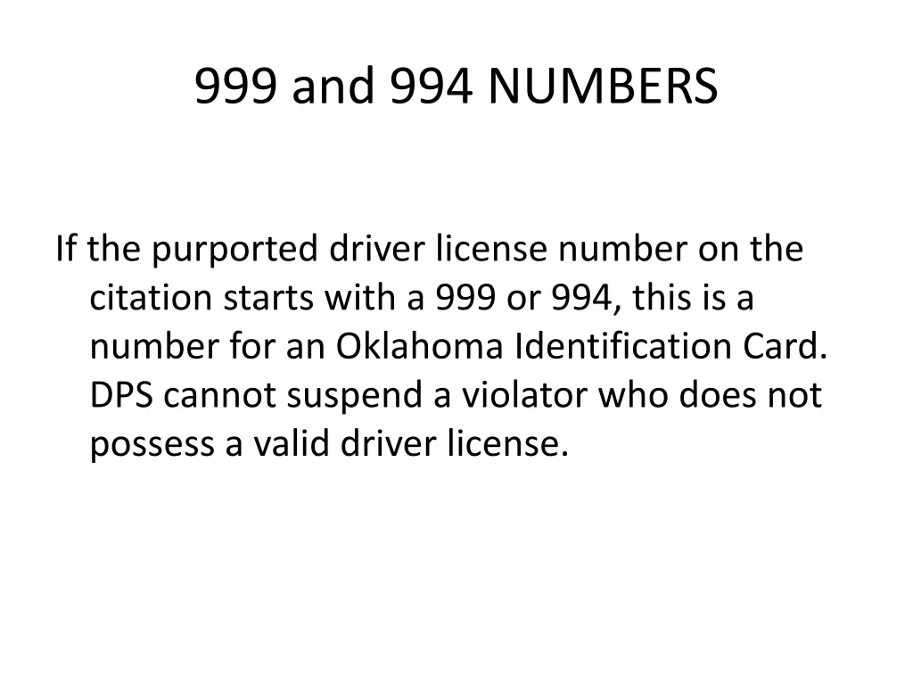 999 and 994 numbers