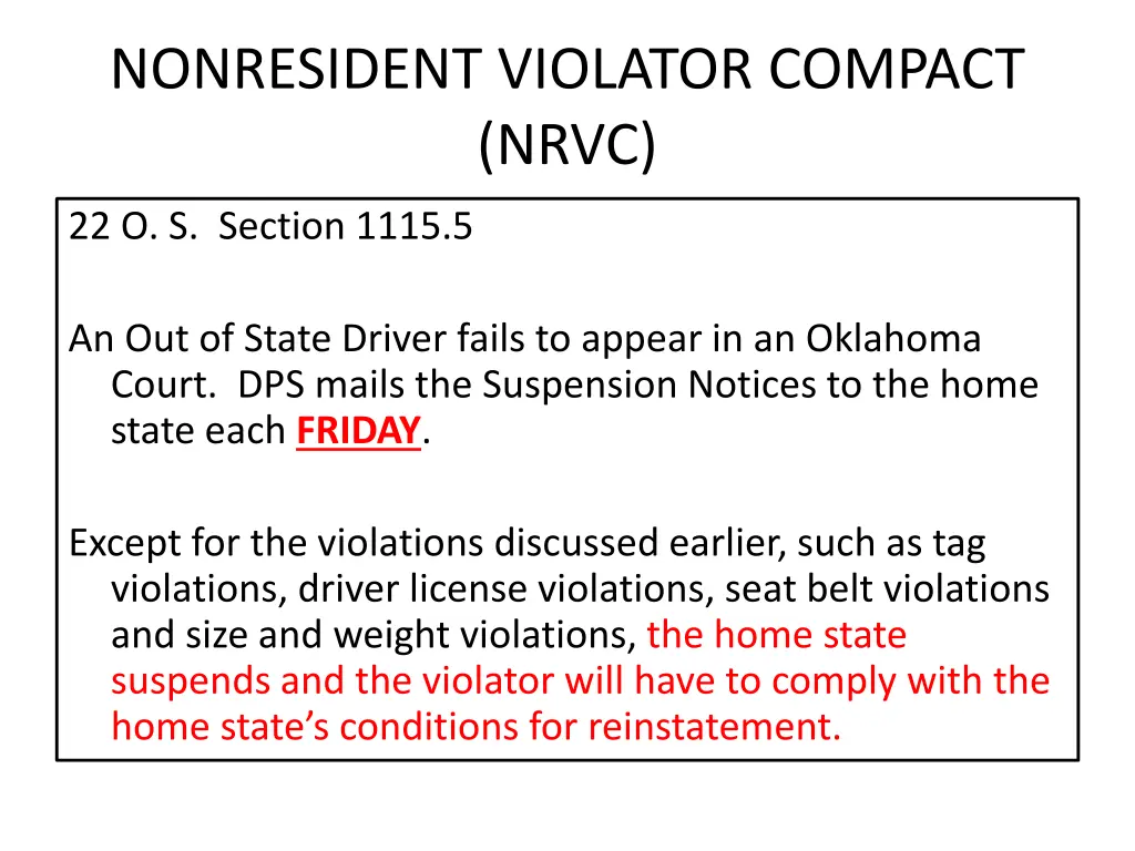 nonresident violator compact nrvc