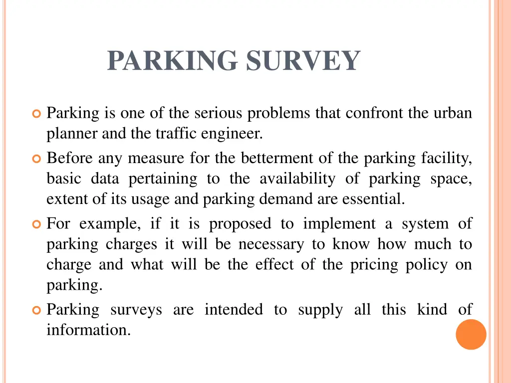 parking survey