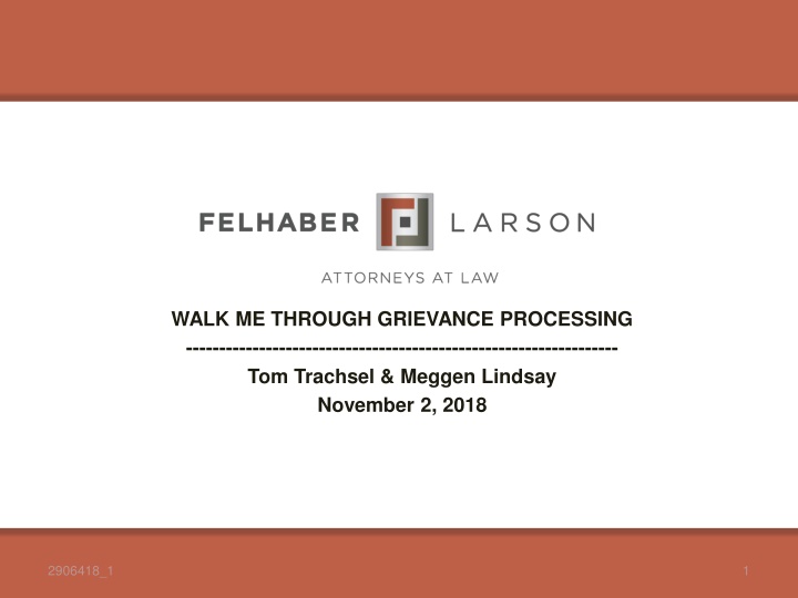 walk me through grievance processing tom trachsel