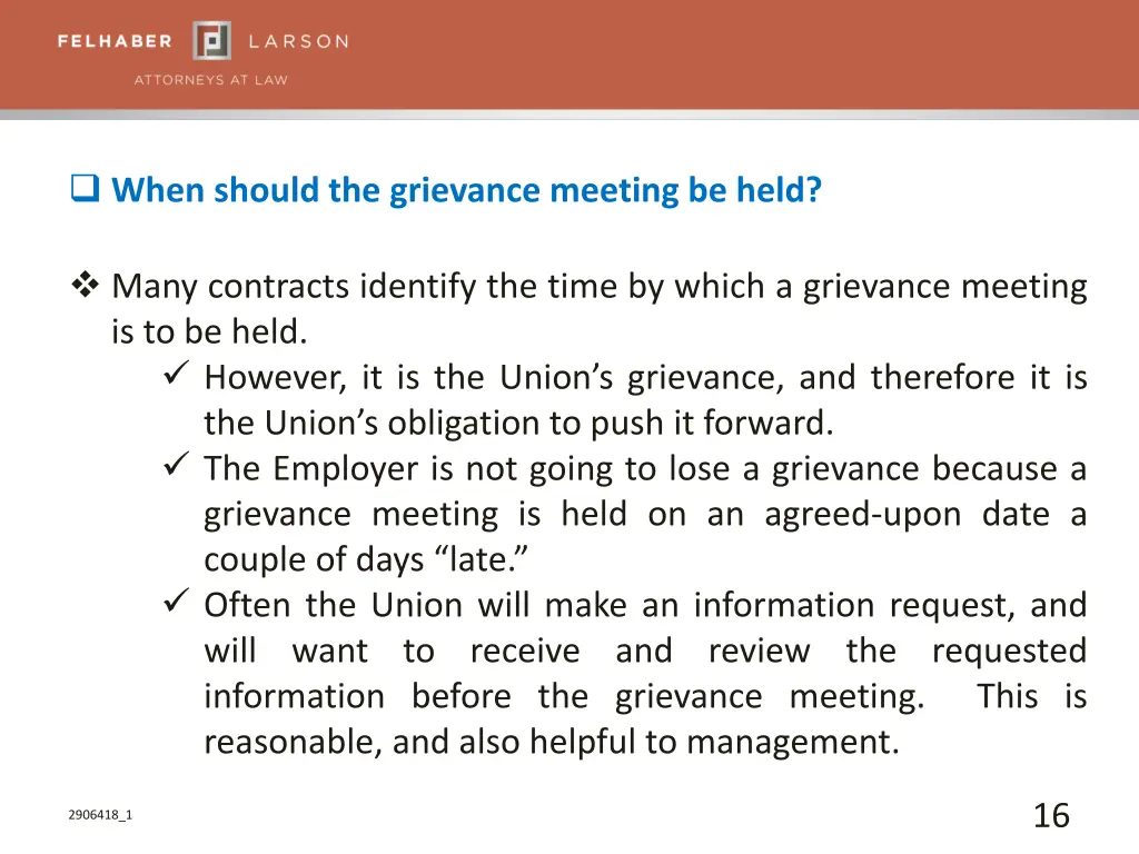 when should the grievance meeting be held