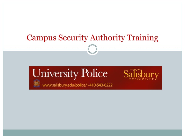 campus security authority training