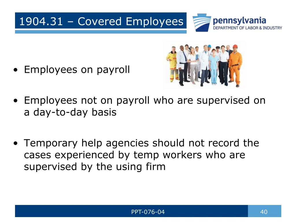 1904 31 covered employees