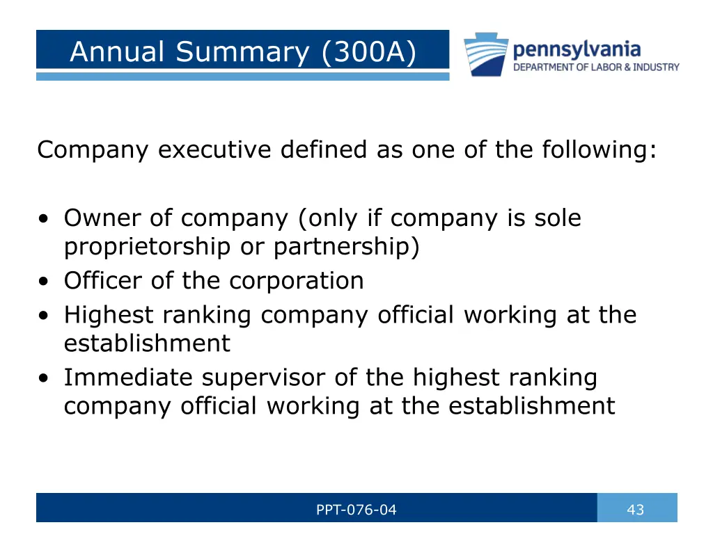 annual summary 300a