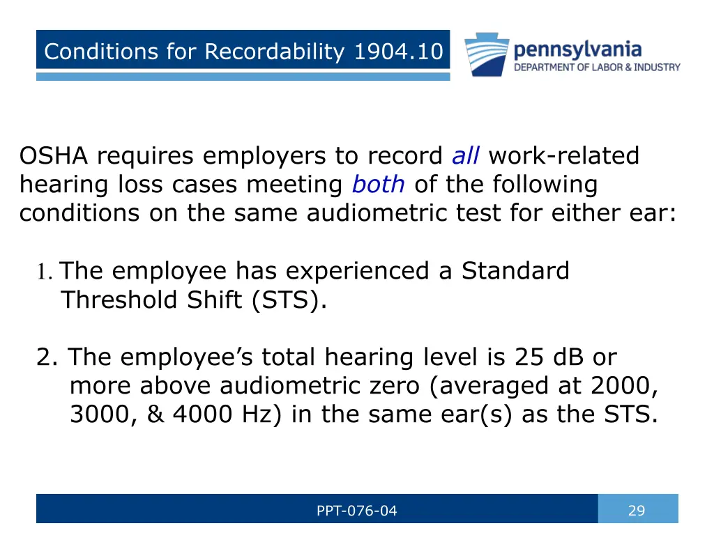 conditions for recordability 1904 10