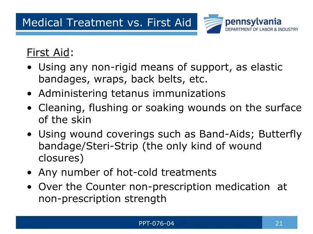 medical treatment vs first aid 3