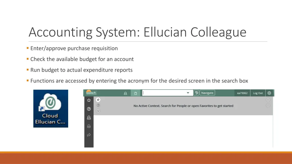 accounting system ellucian colleague