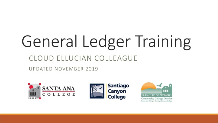 general ledger training cloud ellucian colleague