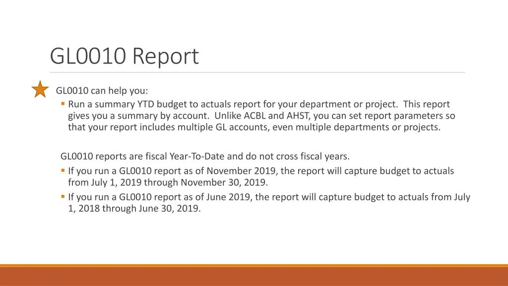 gl0010 report