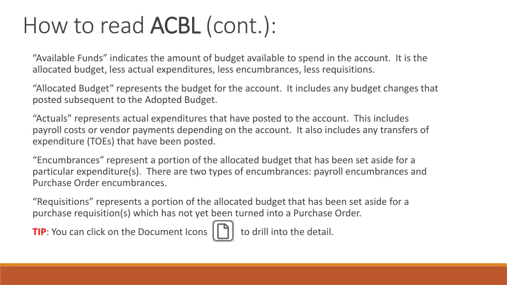 how to read acbl 1