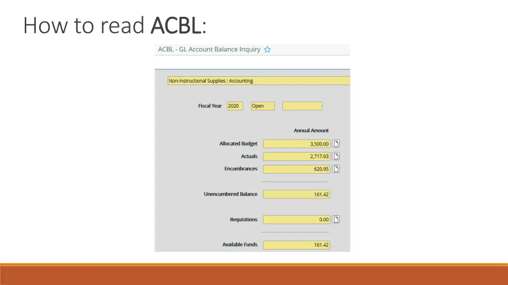 how to read acbl