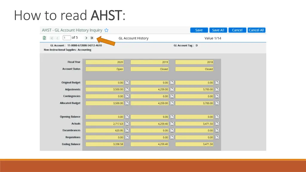 how to read ahst