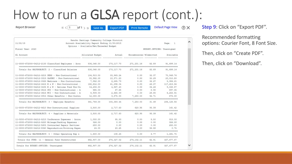 how to run a glsa 10