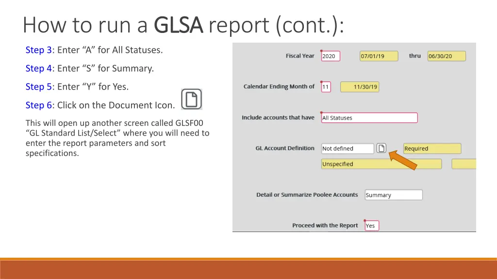 how to run a glsa 3