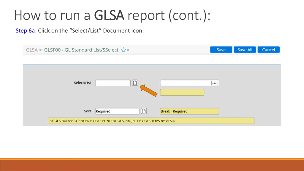 how to run a glsa 4