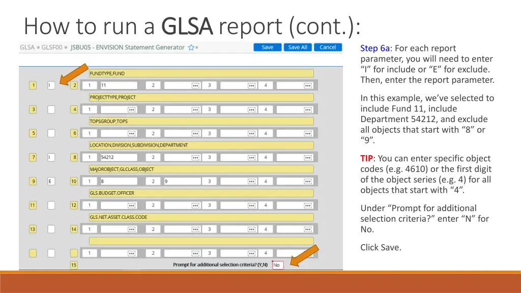 how to run a glsa 5