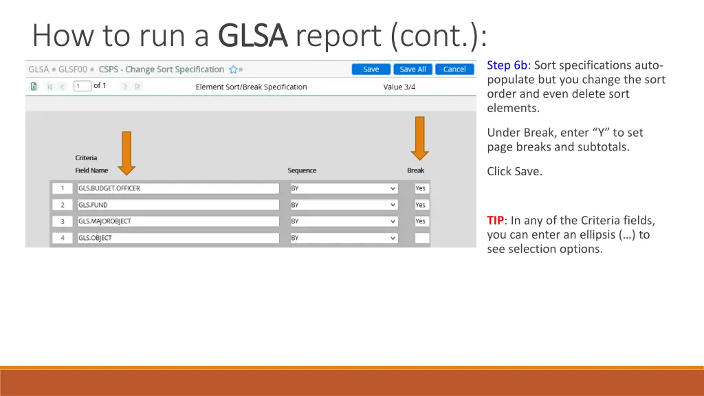 how to run a glsa 7