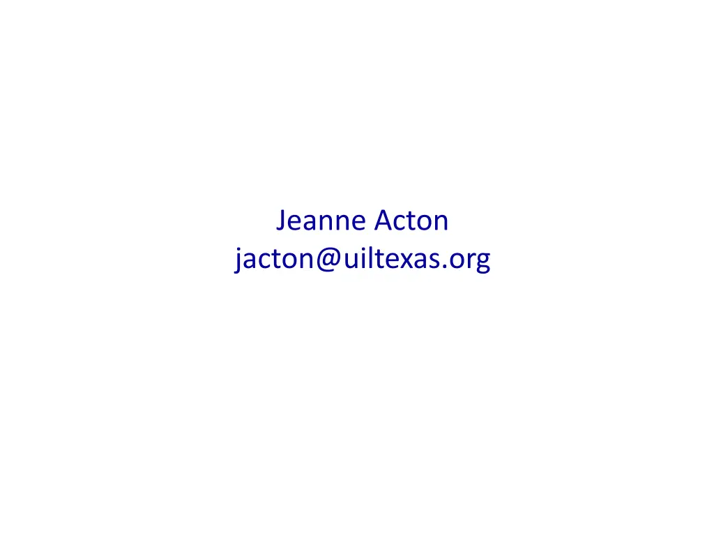 jeanne acton jacton@uiltexas org