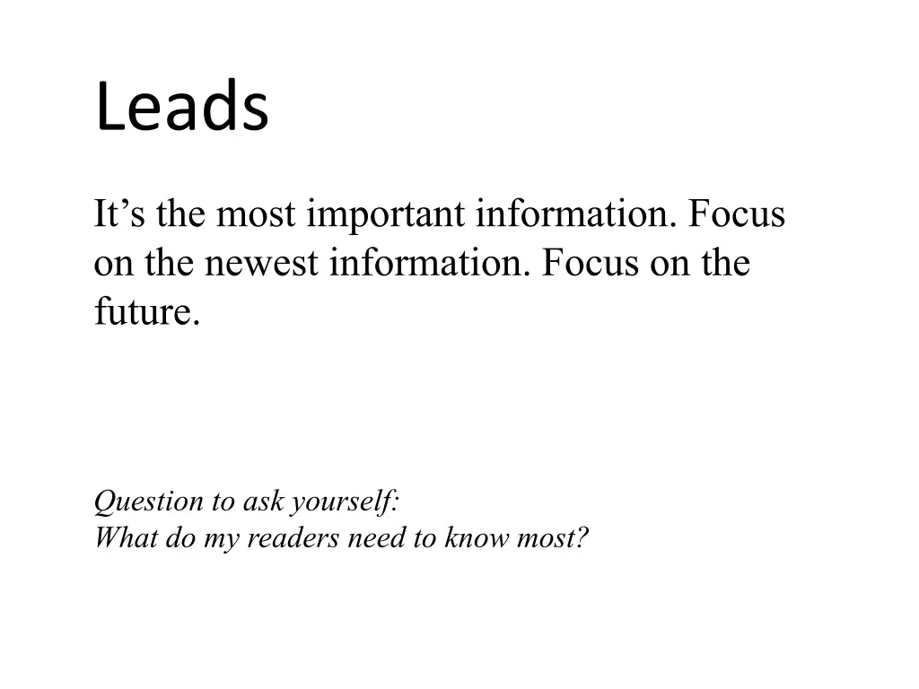 leads