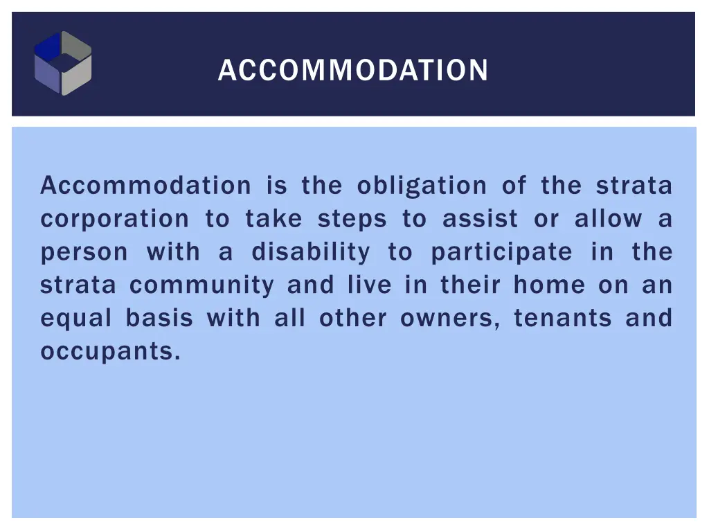 accommodation