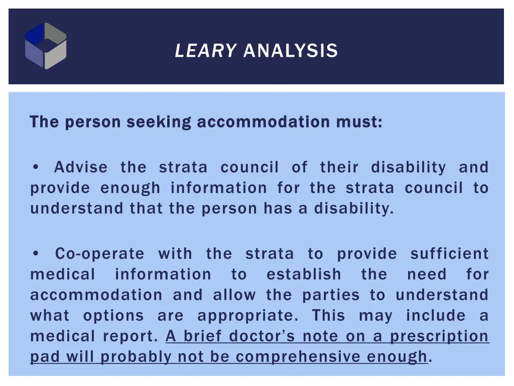 leary analysis