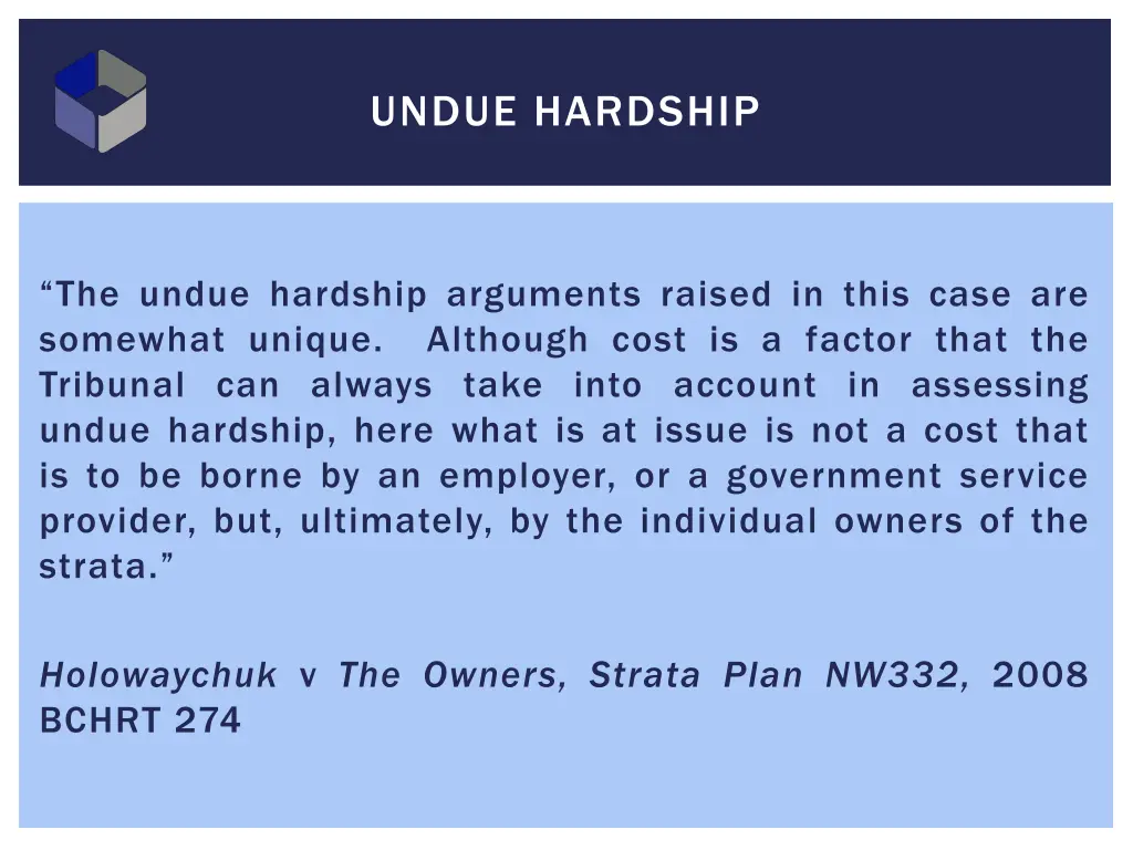 undue hardship