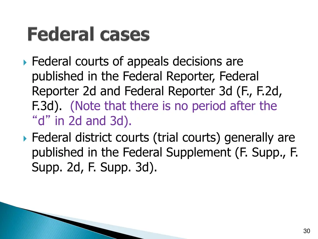 federal courts of appeals decisions are published