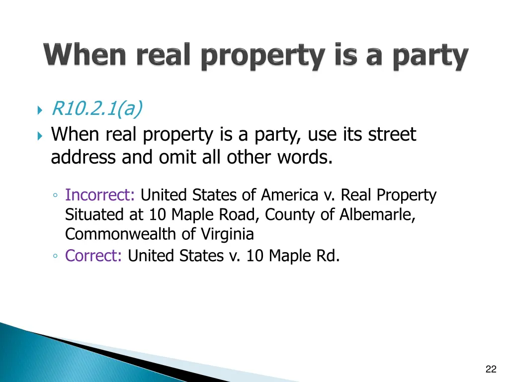 r10 2 1 a when real property is a party