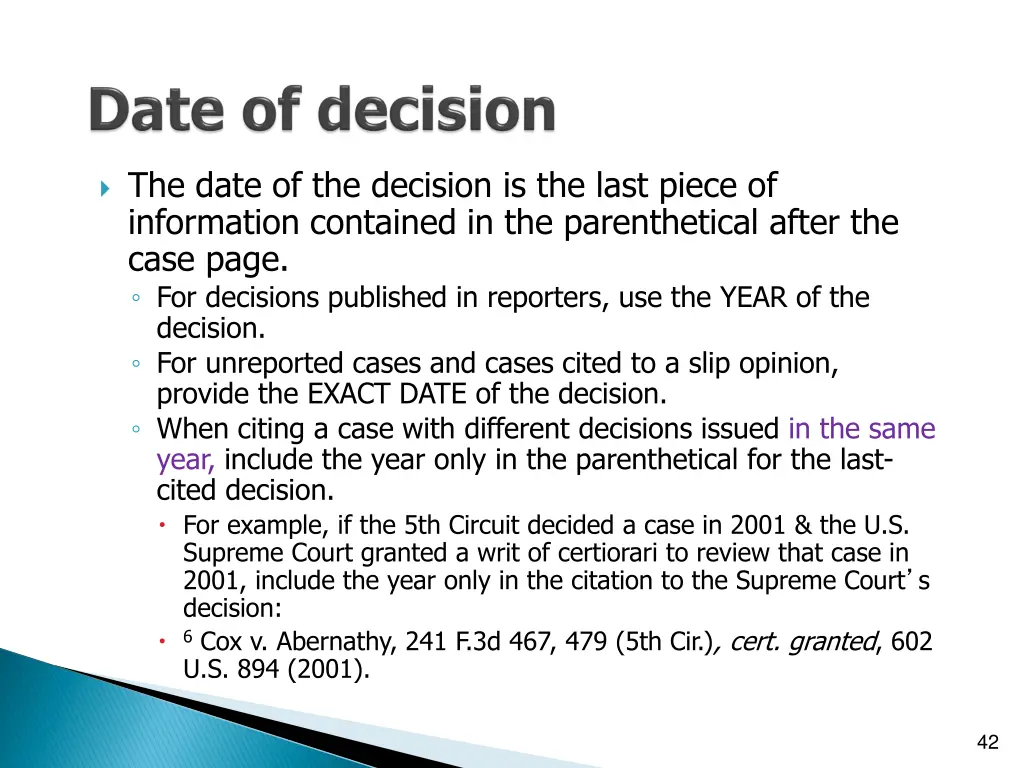 the date of the decision is the last piece