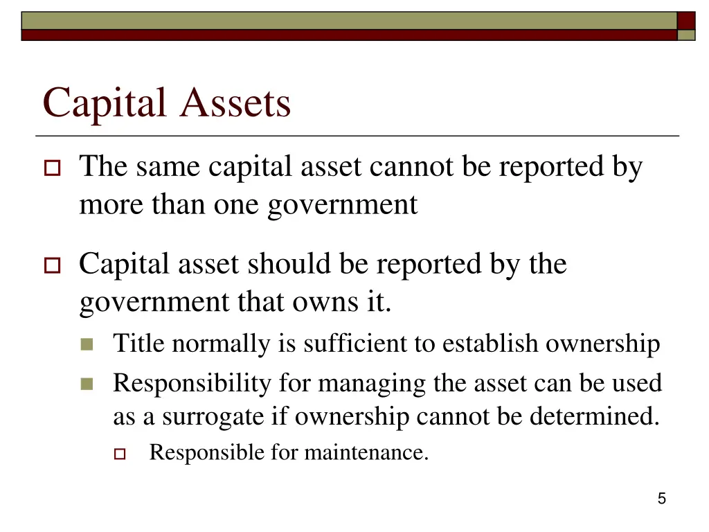 capital assets 1