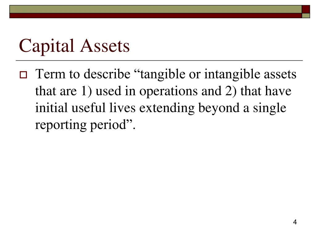 capital assets