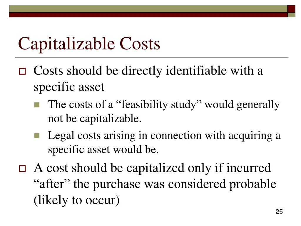 capitalizable costs