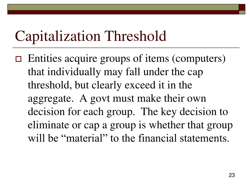 capitalization threshold 1