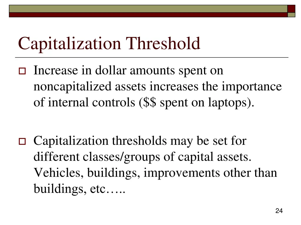 capitalization threshold 2