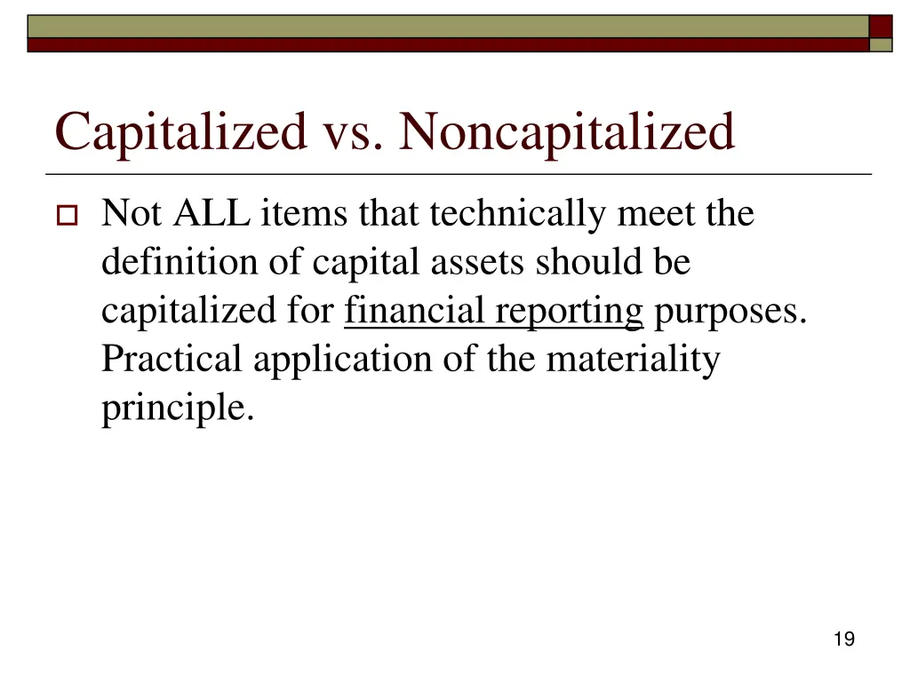 capitalized vs noncapitalized