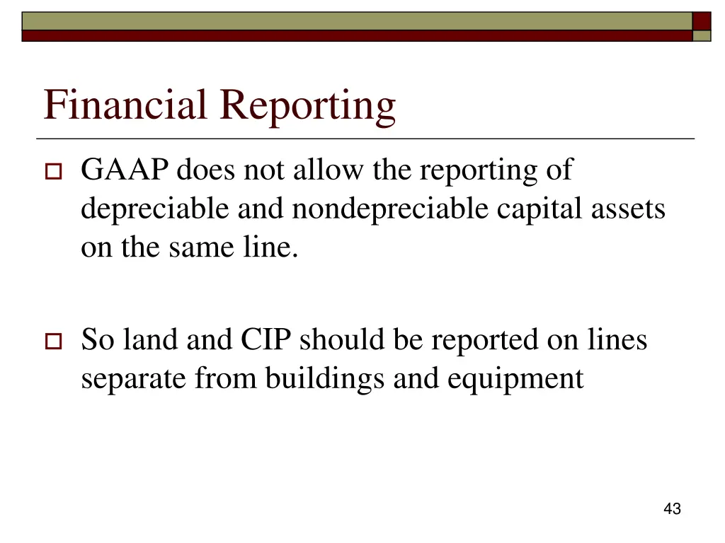 financial reporting