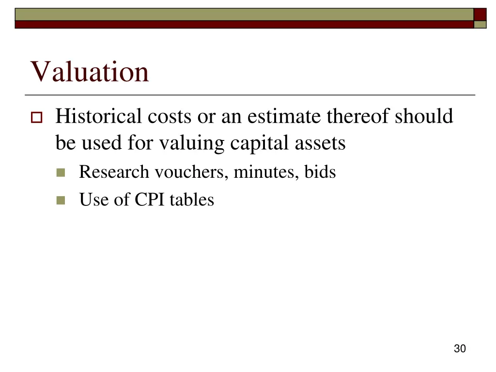 valuation 1