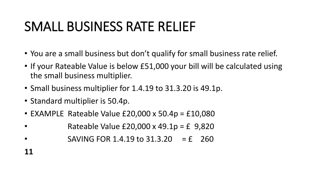 small business rate relief small business rate 1