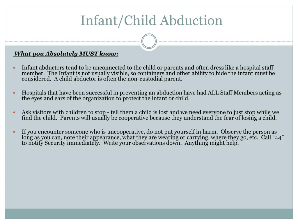 infant child abduction