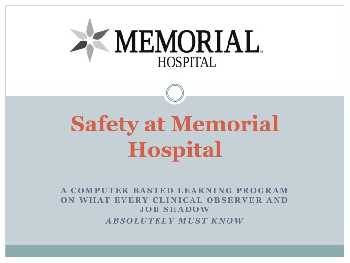 safety at memorial hospital