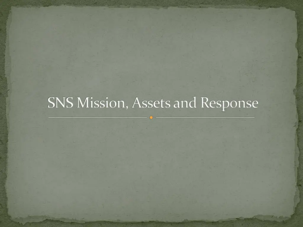 sns mission assets and response