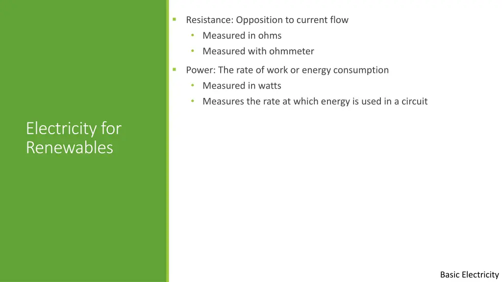 resistance opposition to current flow measured