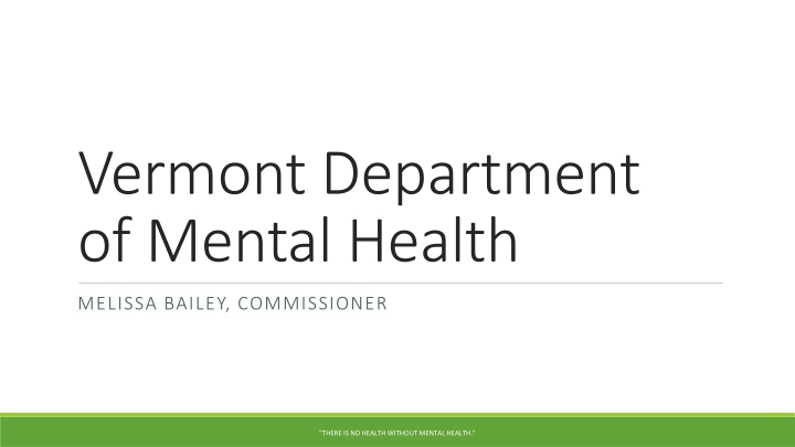 vermont department of mental health